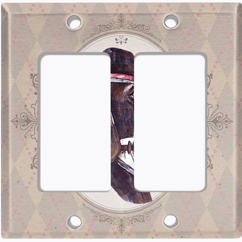 Patterned 2 - Gang Rocker Standard Wall Plate