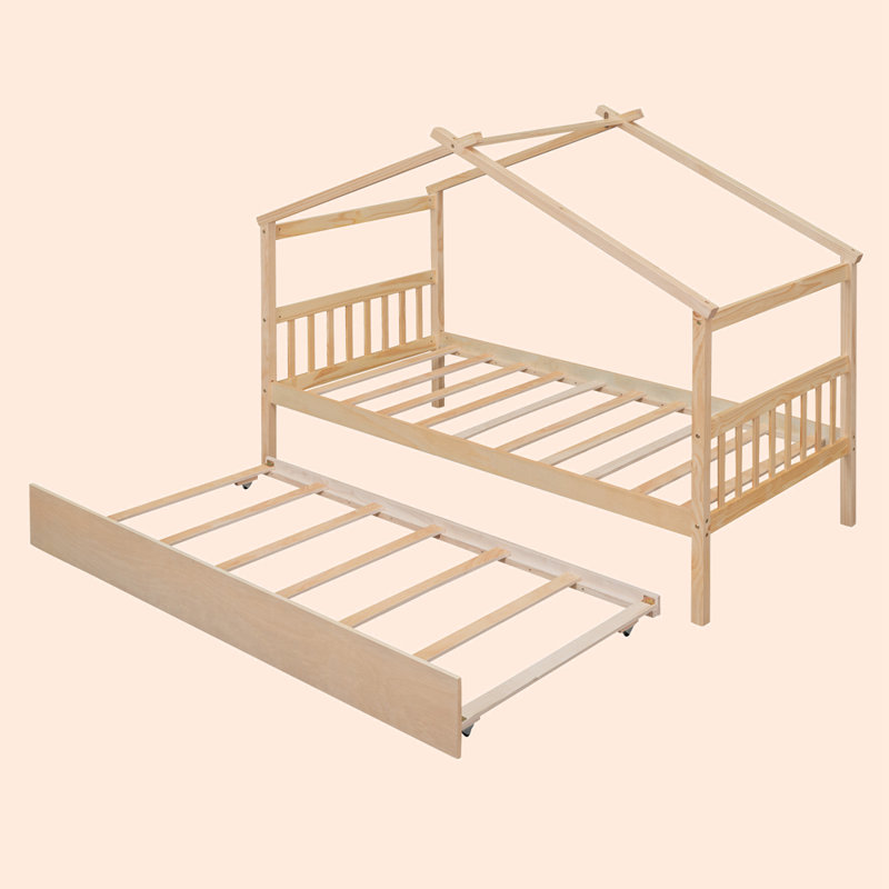 Lit plateforme Travilah, Naturel, Simple
