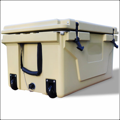 Glacière kaki durable 65 pte pour le camping, la pêche et les activités de plein air avec isolation supérieure et protection UV