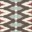 Tapis géométrique ivoire / bleu / brun en laine / viscose / coton tissé à la main Rodgers-1212786041