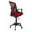 Office Chair, Adjustable Height, Swivel, Ergonomic, Armrests, Computer Desk, Work, Red Mesh, Black Metal, Contemporary, Modern
