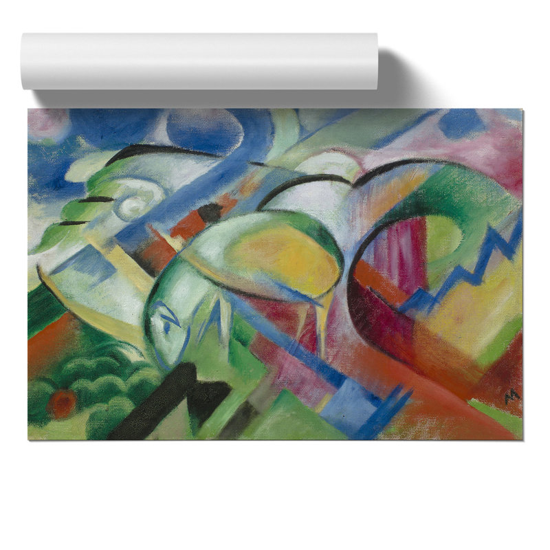 The Sheep by Franz Marc - Unframed Painting, 42cm H x 59cm W x 0.1cm D