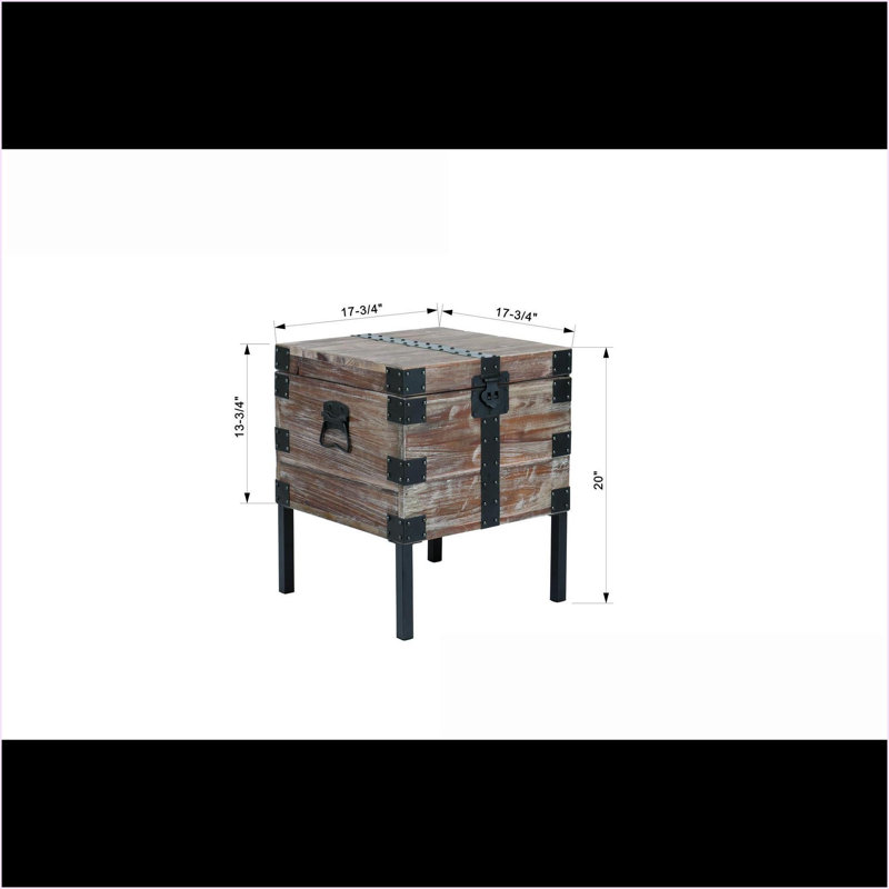 Ensemble de 3 tables basses en bois récupéré gris - coffre de rangement & amp; Tables d'appoint pour le salon