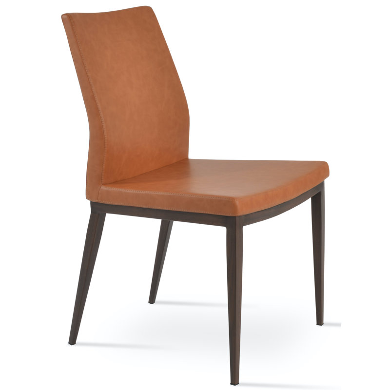 Chaise d'appoint Pasha, Similicuir caramel PPM
