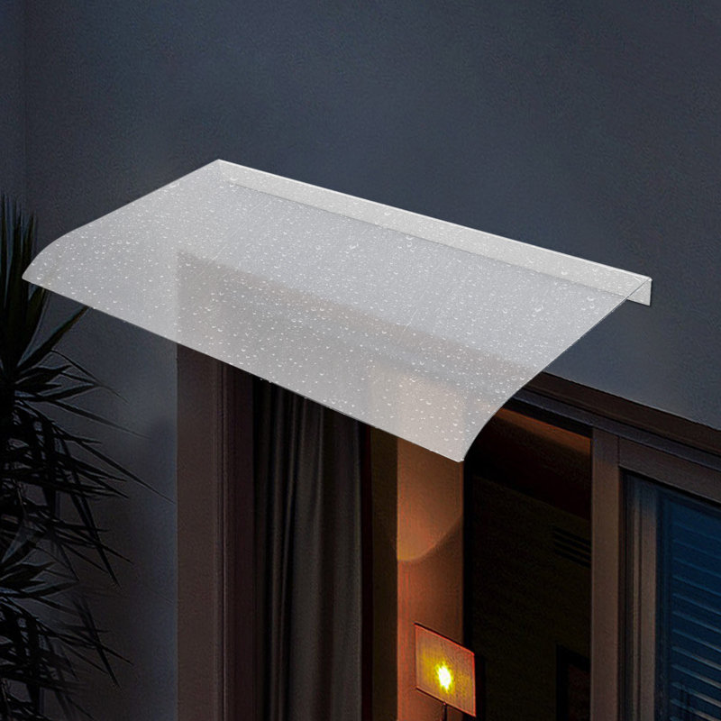 Auvent de fenêtre incliné en transparent, Givré, H 0,14 po x l 39,4 po x P 19,7 po