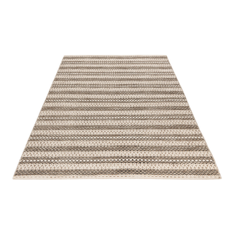 Iota Uni Hand Woven Area Rug, Rectangular 200 x 290cm, Taupe