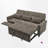 81.9" Convertible Sofa With Recliner-1385408965
