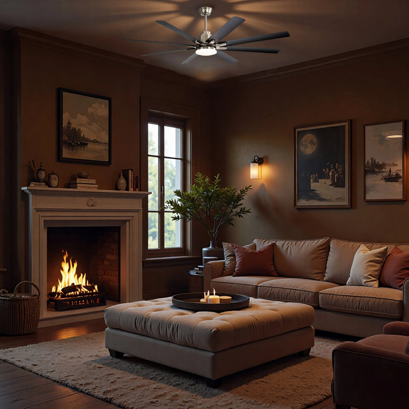 Bladehoneybee 66 in. Smart Ceiling Fan with Dimmable LED Light, Reversible DC Motor, and Remote Control