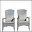 Chaise de patio avec coussins (coussin gris)