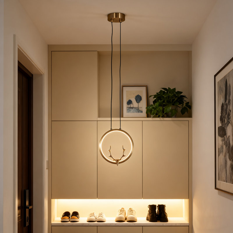 7.9-Inch Led Antler Bedside Pendant