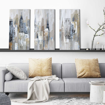 " Bay City Reflection " by Nan 3 - Pieces Painting Print