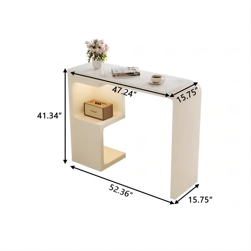 Modern Minimalist White Bar Table