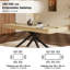Extendable Metal Base Dining Table