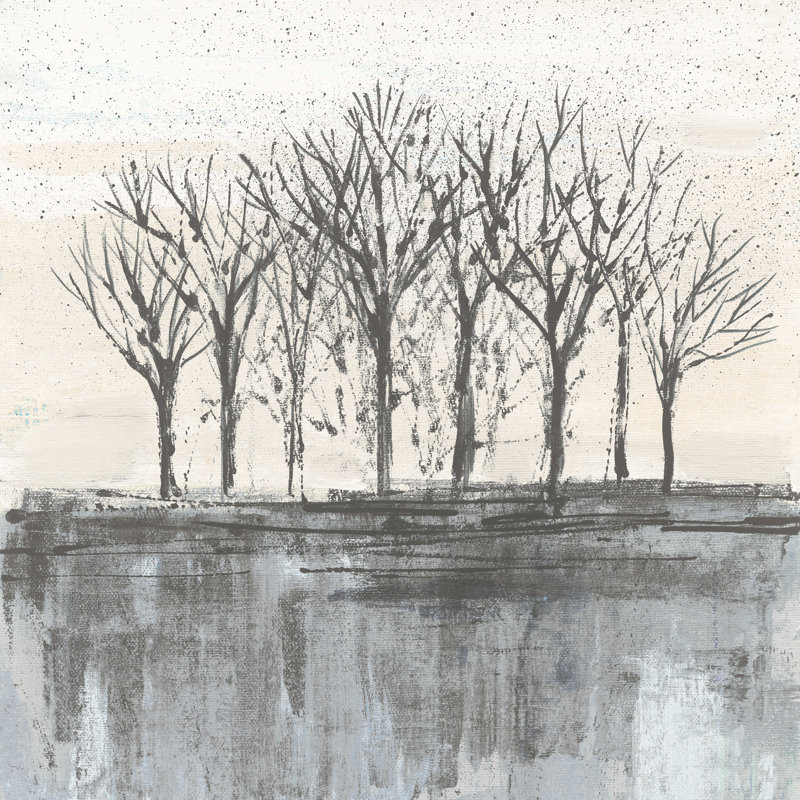 Arbres à l'aube II neutre, H 30 po x l 30 po