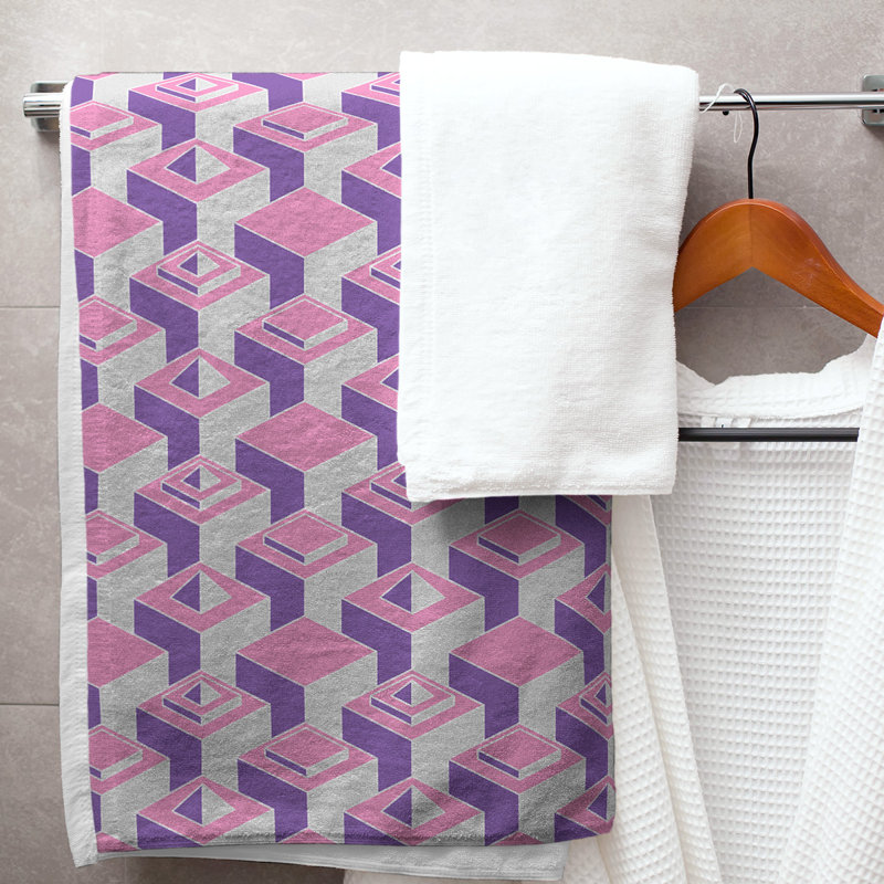 Jordao Bath Towel, Hot Pink/Purple