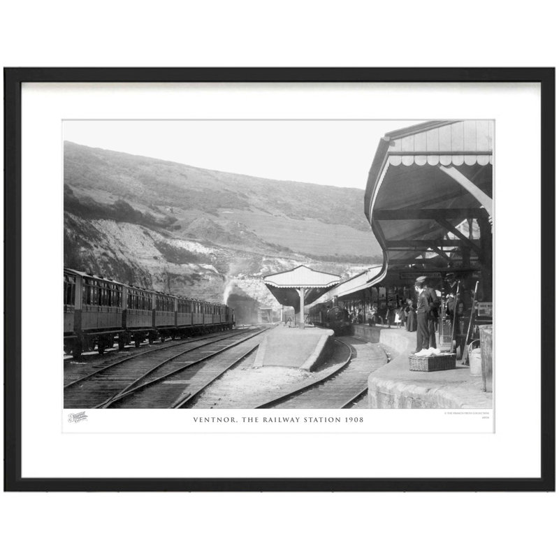 Ventnor, The Railway Station 1908 - Single Picture Frame Print, 60cm H x 80cm W x 2.3cm D