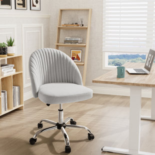 Flamaker Desk Chair No Wheels Arms, Armless Office Chair with