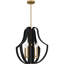 Glenolden 4-Light Matte Black Pendant Light