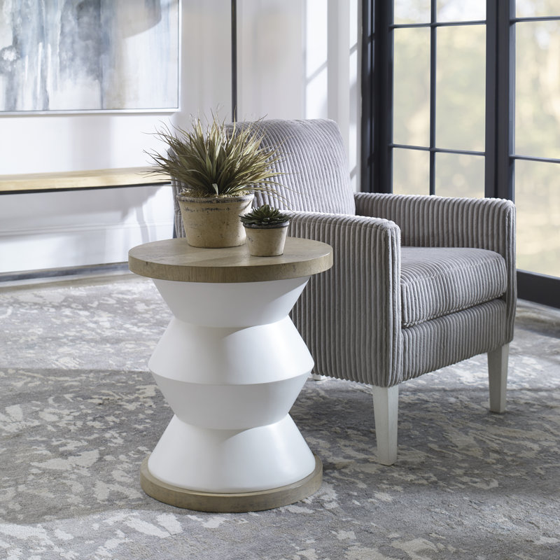 Corrigan Studio Spool Geometric Side Table