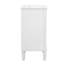 Armoire de salle de bain de style français 18 po avec rangement, solution pour petit espace avec lavabo en céramique, tablette réglable, charnières à fermeture en douceur