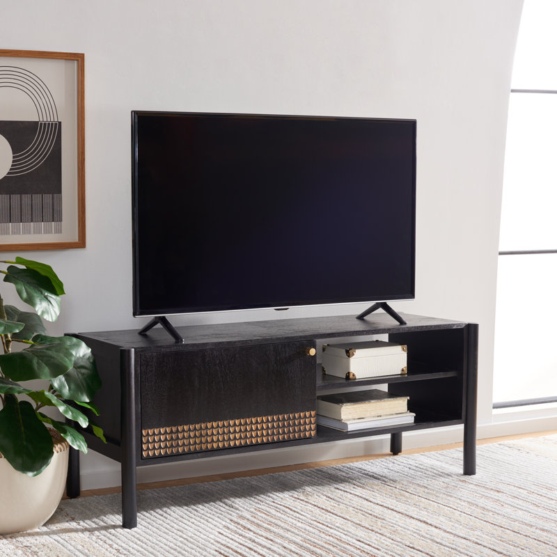 Meuble télé en bois massif pour téléviseur de 48 po ou moins