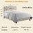 Upholstered Button-tufted Platform Bed Frame with Adjustable Height Headboard-1388957123-1388956985