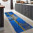 Floral Blue and Cream Non Woven Soft Type Printed Rug Ideal for Enhancing Any Living Space-128731730