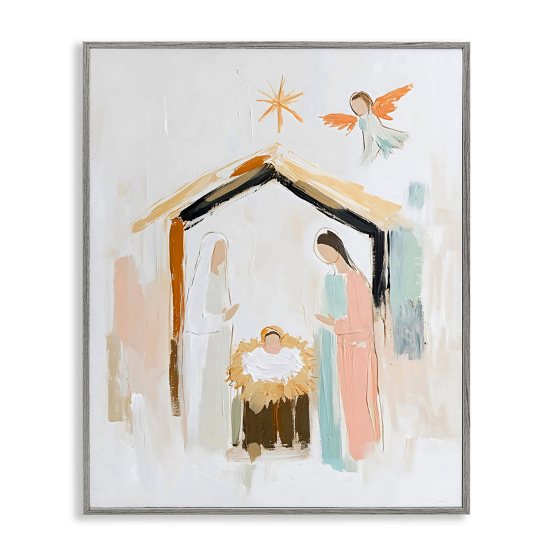 Scène abstraite de la Sainte Nativité, giclée, design par Creative Studio, Estampe numérique Farmhouse, H 14 po x l 11 po