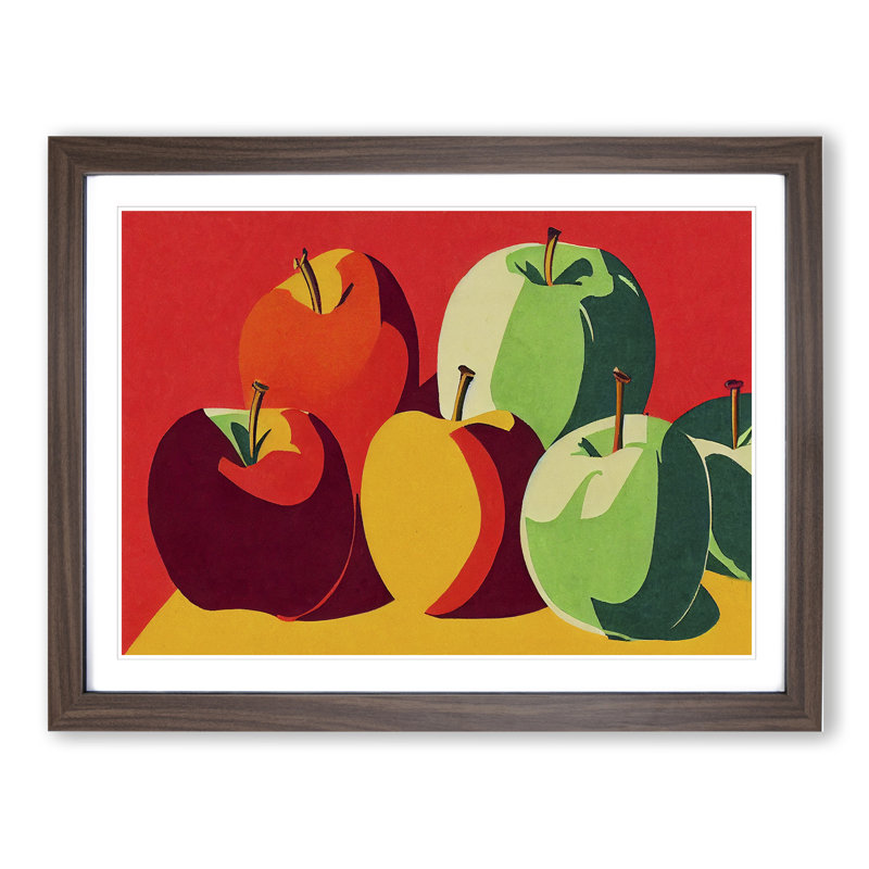 Pop Apple Fruit - Framed Print, 34cm H x 46cm W x 2cm D