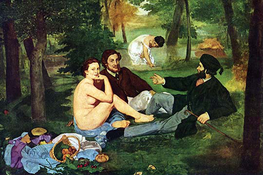« repas on the herbe » par edouard manet-print, H 66 po x l 44 po