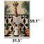 Nov Tapis fantaisie girafe sur une toilette