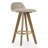 Set of 2 Asta Dark Washed Wood Bar Stool with Low Back Fabric Seat-1032050125