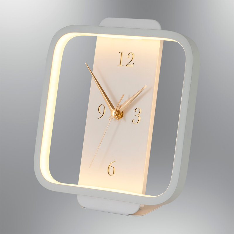 Horloge de table Airalynn, Blanc