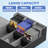 Trading Card Storage Box For 1800+, Leather Storage Box With Strong Closure, Card Box With 10 Dividers And 3 Foam Stoppers, Commander Deck Box Fit Yugioh, Mtg And Sport Cards, Black & Grey