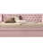 Lianna Pink Velvet Daybed W/Trundle
