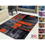 Tapis abstrait à motif abstrait contemporain et brossé
