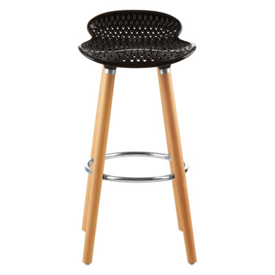 Kai Bar Stool with Solid Wood Frame