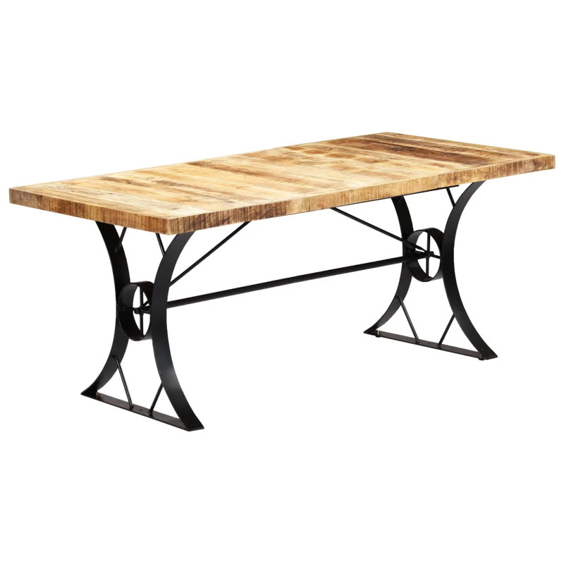 Table de salle à manger en bois de manguier massif de 70,9 po x 35,4 po x 29,9 po