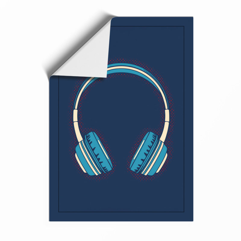 Headphones Modern - Framed Print, Unframed, A3 - 42.0 x 29.7 cm