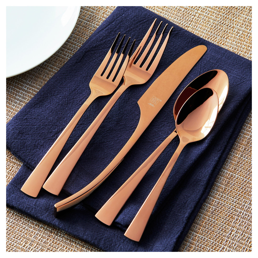 ZWILLING Bellasera 20-Piece 18/10 Stainless Steel Flatware Set - Rose Gold ZWILLING J.A. Henckels