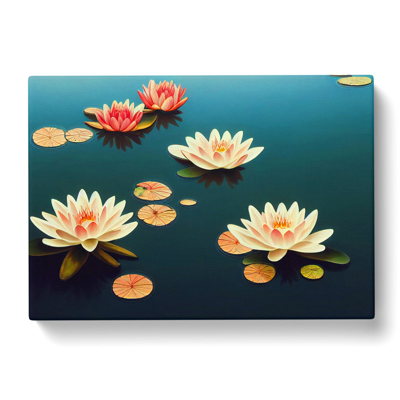 Water Lily Pond - Wrapped Canvas, 40cm H x 60cm W x 3cm D