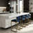 Dajha Upholstered Counter Stool with Metal Frame