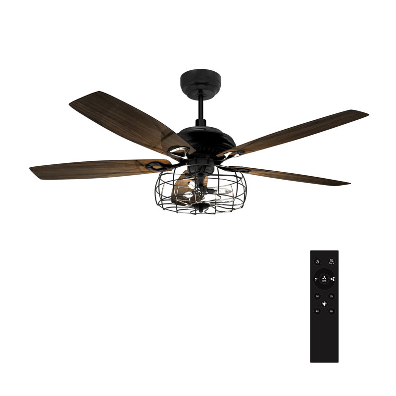 Ventilateur de plafond 52 po avec télécommande Huntley, ensemble d'éclairage inclus, 185 tr / min, 52 po de largeur