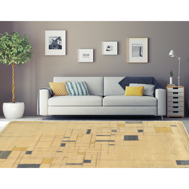 Bushwick Wool Abstract Indoor Rug, Rectangle 5' x 8'