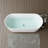 59'' Fluted Freestanding Soaking Acrylic Bathtub