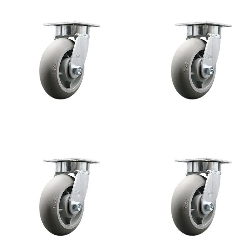 Swivel Top Plate Caster Set
