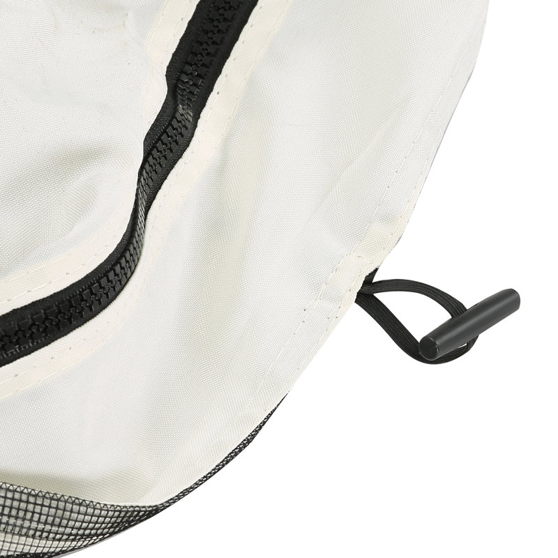 Outsunny Replacement Mesh Sidewall Netting For Patio Gazebos And Canopy Tents With Zippers (Sidewall Only), Cream White