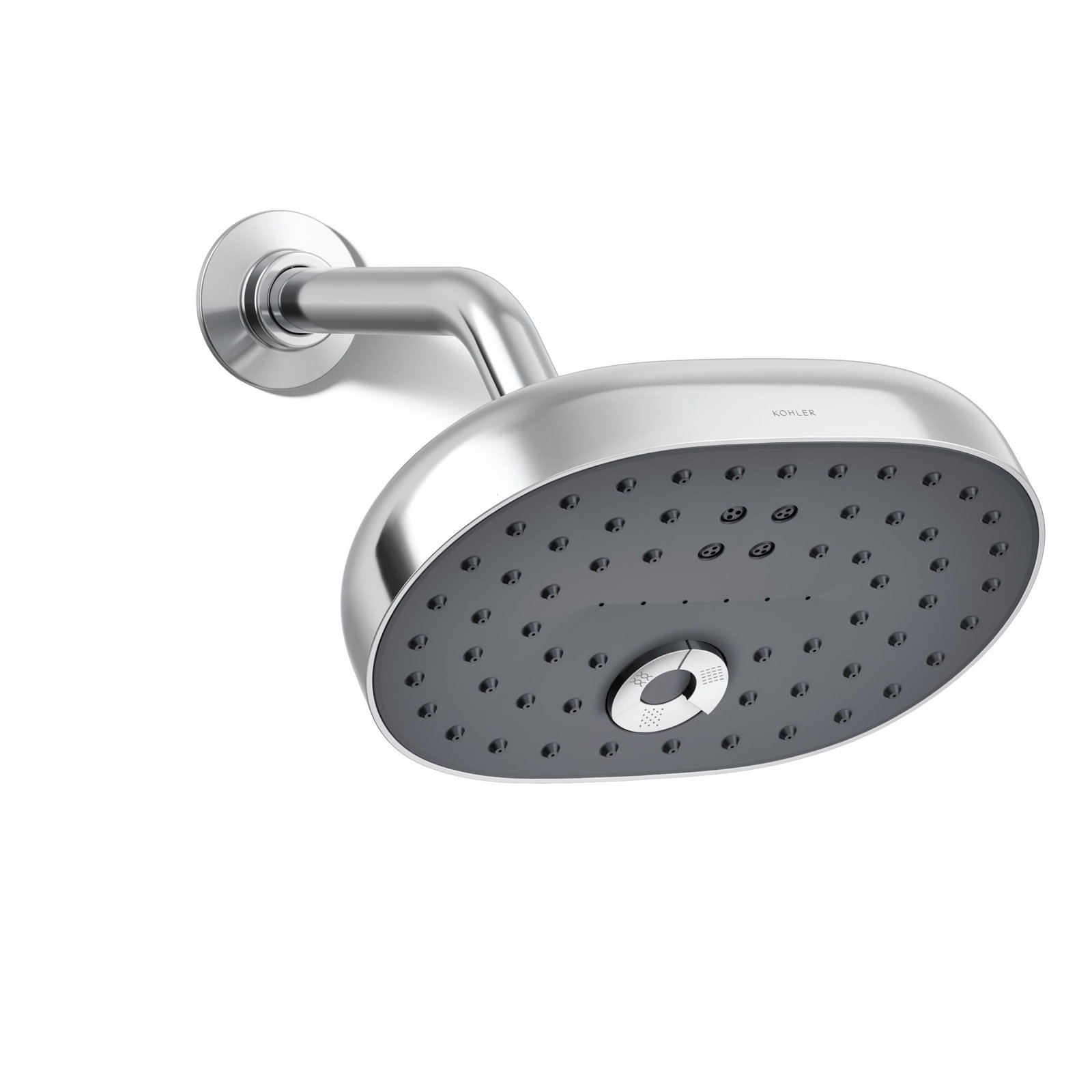 Statement 2.5 GPM Oval Multifunction Showerhead, Polished Chrome