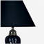 22" Tall Ceramic Table Lamp, Urn-Shaped with Black finish, Linen Shade
