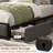 Twin XL Platform Bed with Storage Headboard and Charging Station - Linen Upholstered Frame with Drawers, USB & Type-C Ports, No Box Spring Needed, Light Grey